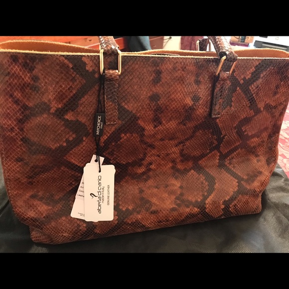 Alberta Di Canio LEATHER TOTE - Made in Italy - Picture 2 of 16